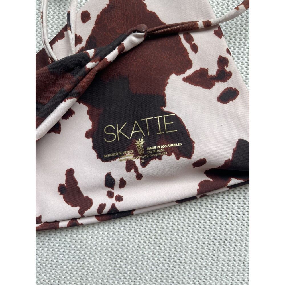 Skatie Dallas Cow Print Bikini Top XL & Bottoms M - Picture 5 of 5